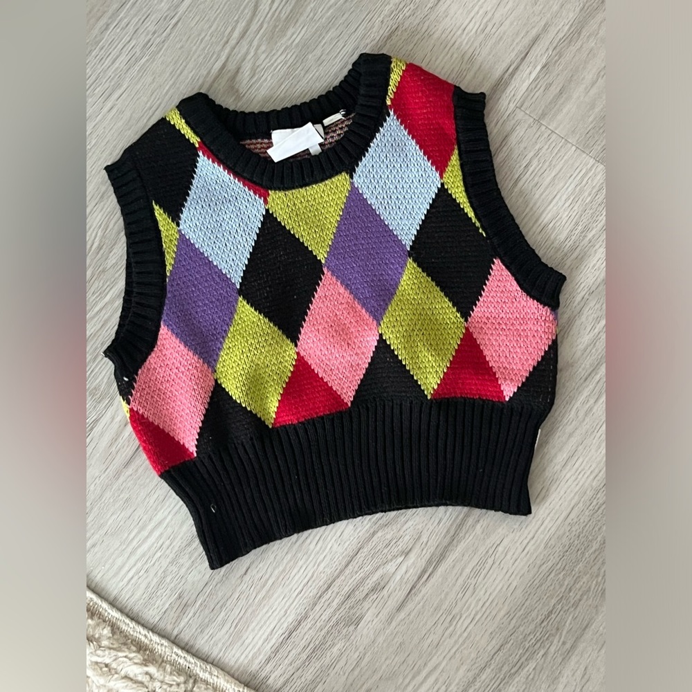 Colorful vest sweater